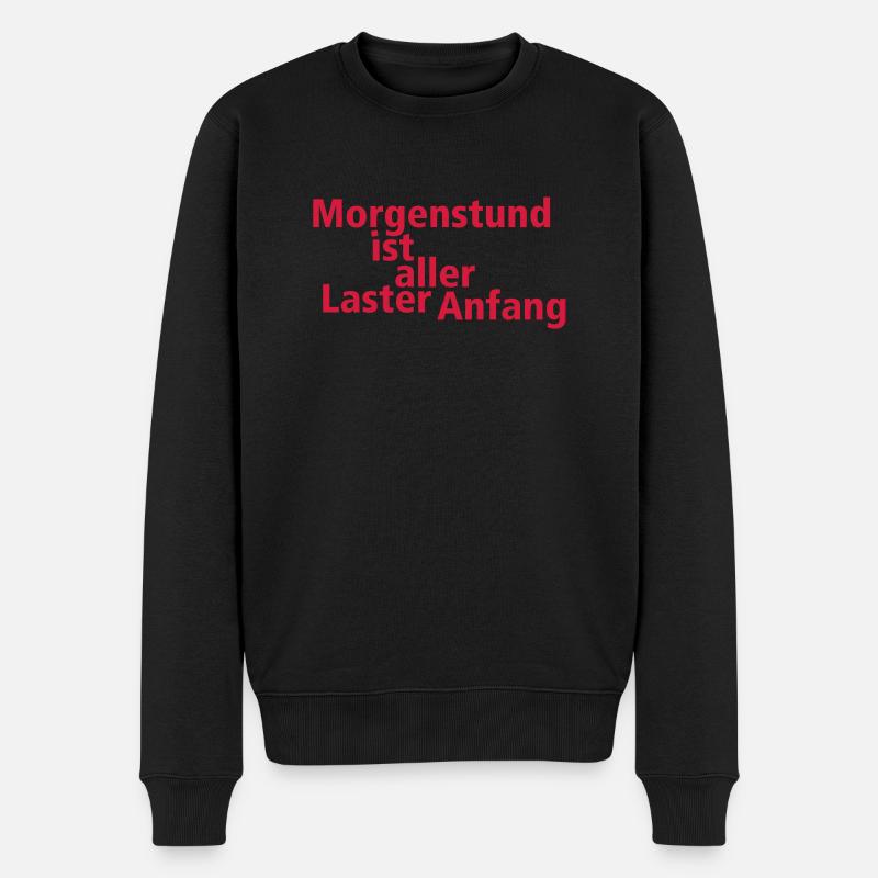Les lève-tôt est tout mal - Pull Premium bio Homme - noir