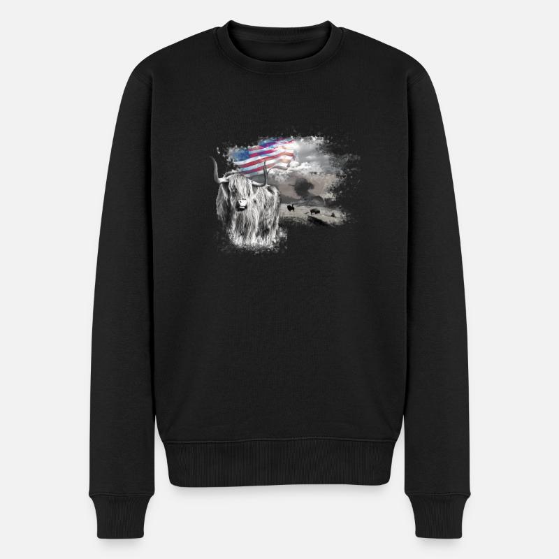 kl_linedance24a - Männer Premium Bio Pullover - Schwarz
