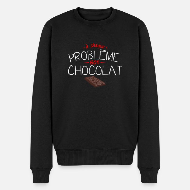 probleme chocolat humour tablette citation drole - Pull Premium bio Homme - noir