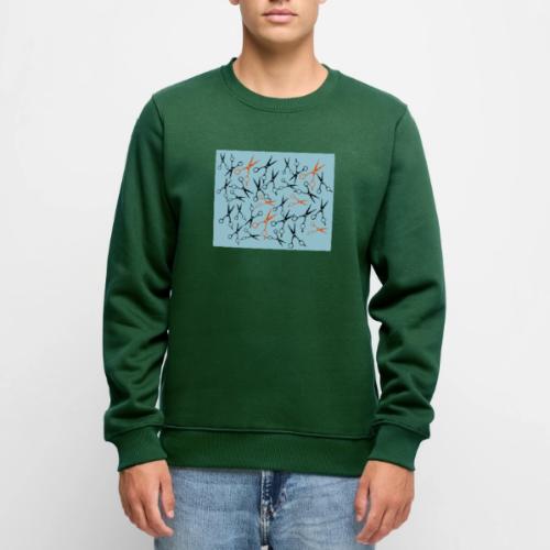Scherenmaske Schwarzer Hintergrund - Männer Premium Bio Pullover