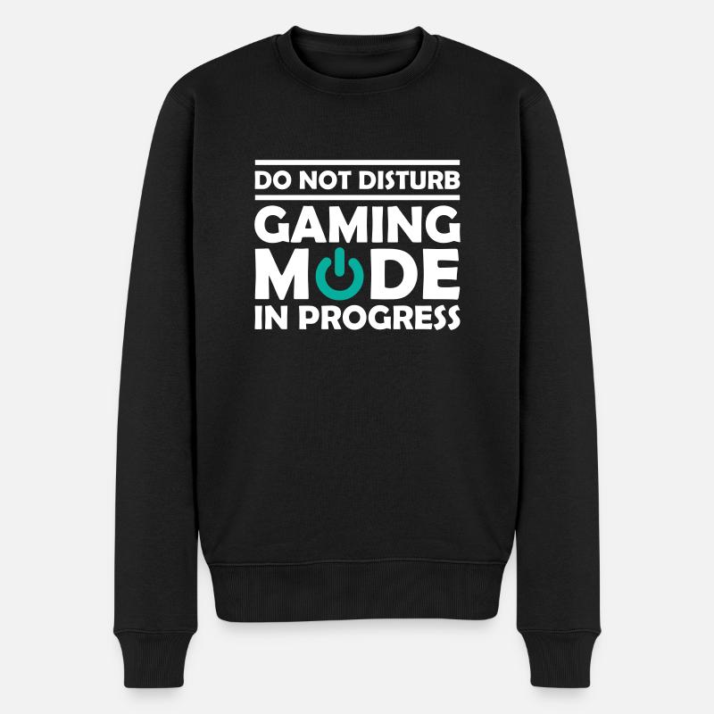 Gaming Mode In Progress - Männer Premium Bio Pullover - Schwarz