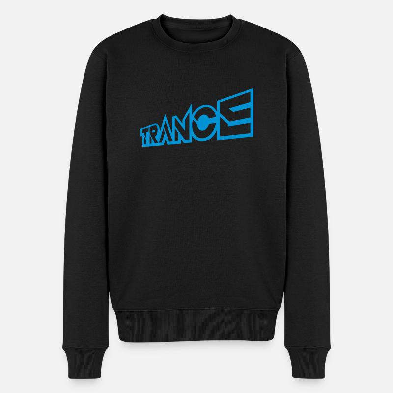 Logo Club Trance Techno - Männer Premium Bio Pullover - Schwarz