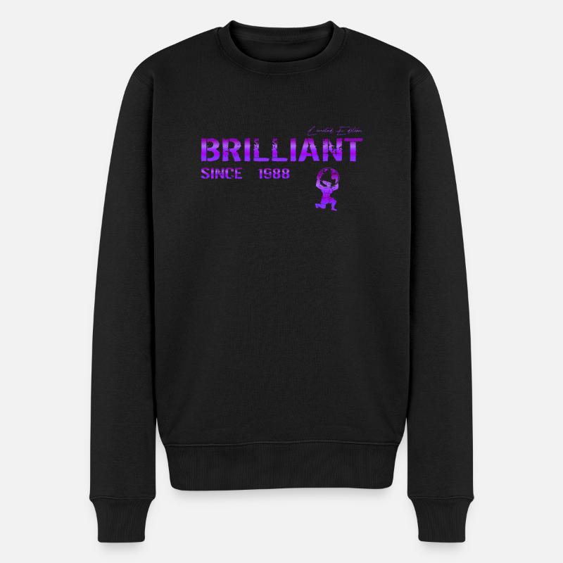 Brilliant since 1988 - Männer Premium Bio Pullover - Schwarz