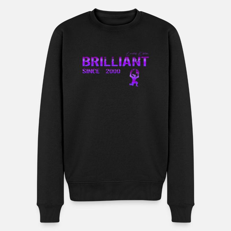 Brilliant since 2000 - Männer Premium Bio Pullover - Schwarz