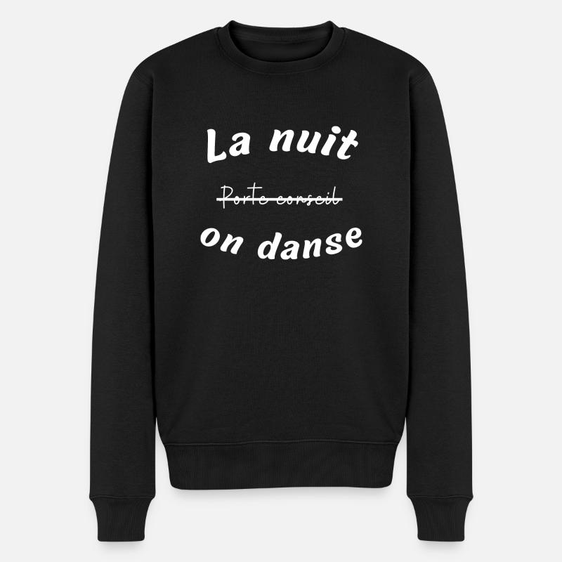 La nuit on danse - Pull Premium bio Homme - noir