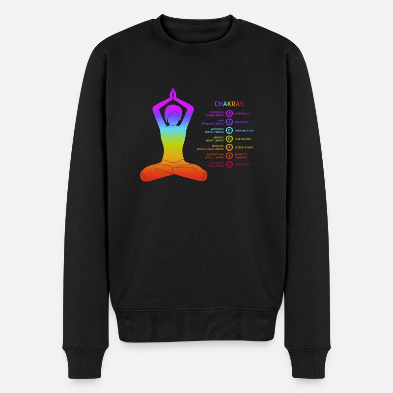 Chakra - Chakras - Pull Premium bio Homme - noir