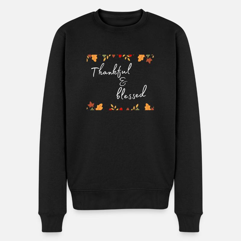 Thanksgiving - Chemise Thankful & Bless - Pull Premium bio Homme - noir
