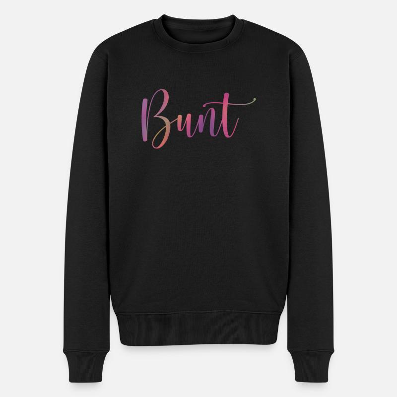 Bunt - Männer Premium Bio Pullover - Schwarz