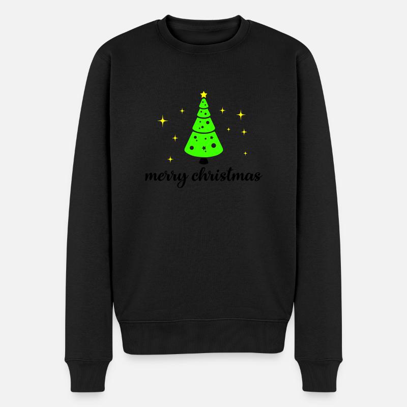 tannenbaum merry christmas - Männer Premium Bio Pullover - Schwarz