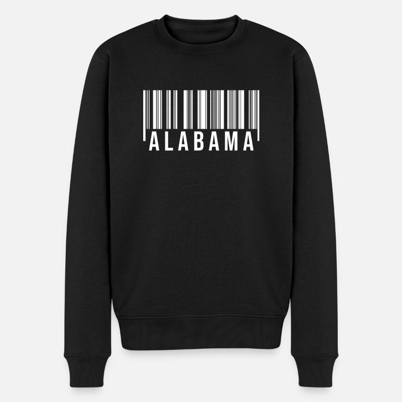 Alabama Barcode - Männer Premium Bio Pullover - Schwarz