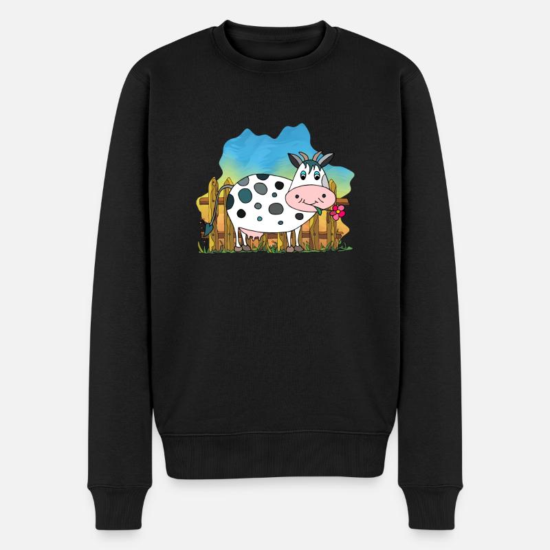 Vache - Pull Premium bio Homme - noir