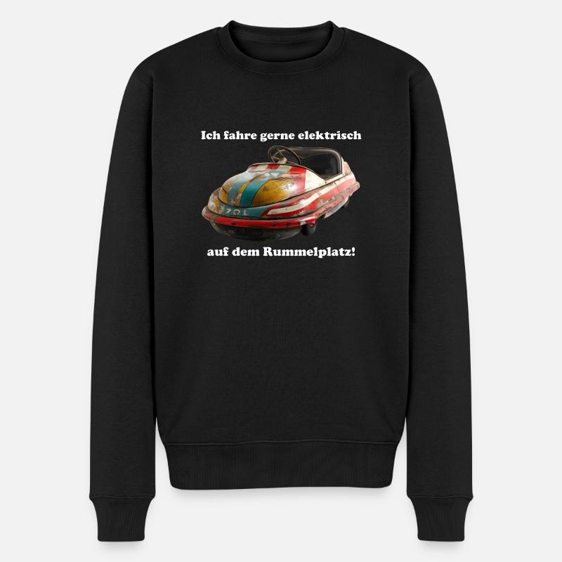 E-Autofahrer mit Schweißausbrüchen - Männer Premium Bio Pullover - Schwarz