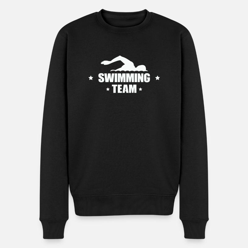 swimming team - Männer Premium Bio Pullover - Schwarz