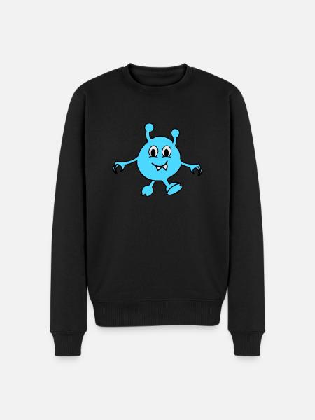 monster alien - Männer Premium Bio Pullover - Schwarz