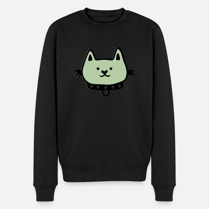 Bande dessinée Chat - Pull Premium bio Homme - noir