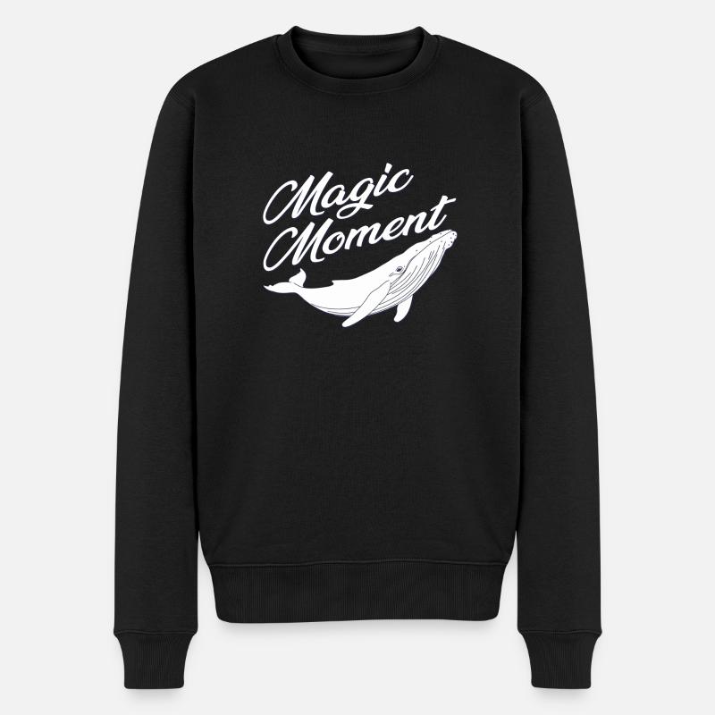 Wal - Naturschutz - Magie - Männer Premium Bio Pullover - Schwarz
