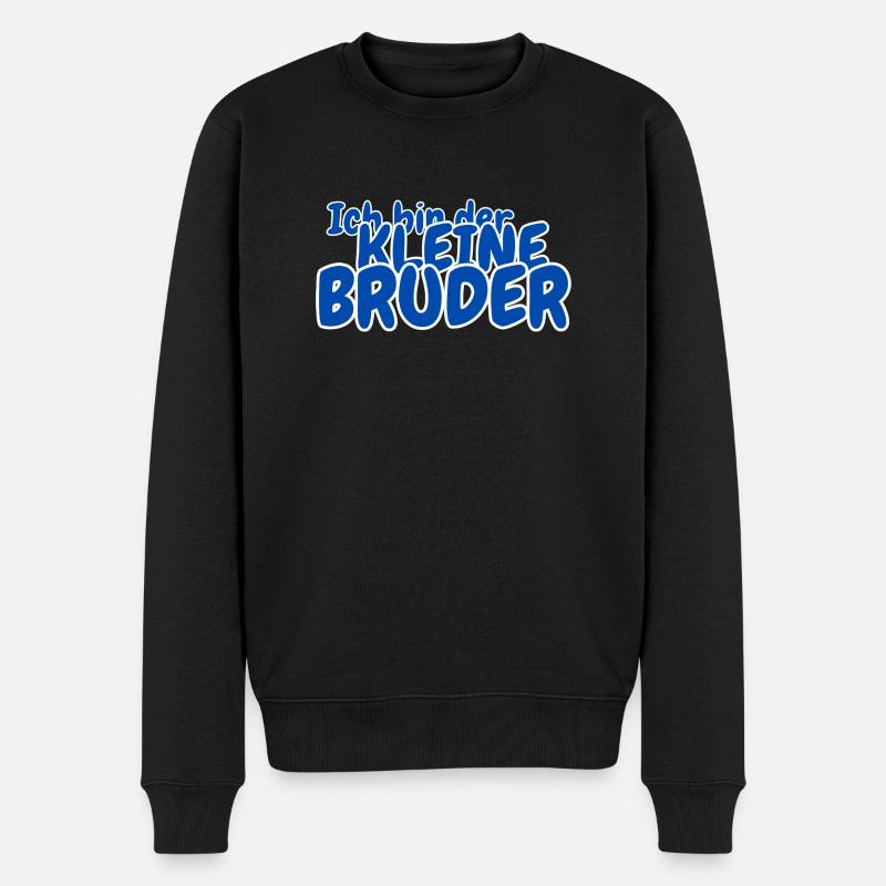 Ich bin der kleine Bruder - Männer Premium Bio Pullover - Schwarz