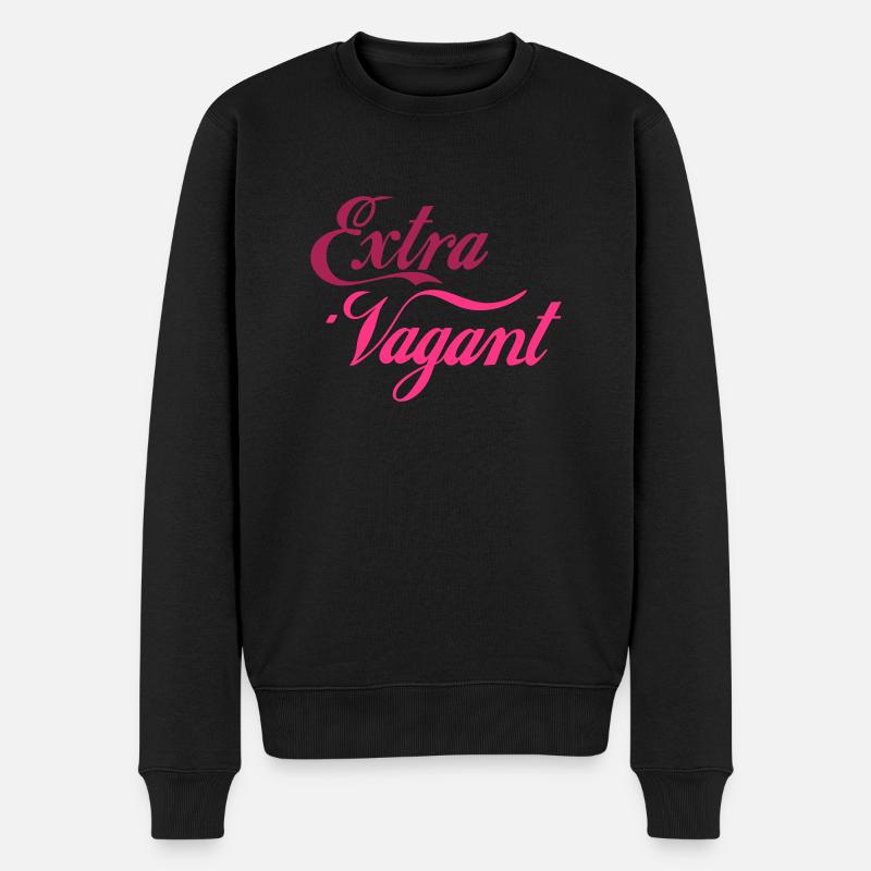 Extra Vagant - Männer Premium Bio Pullover - Schwarz