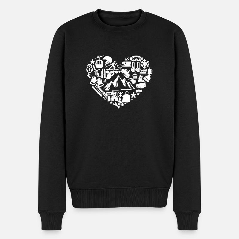 Coeur de ski chemise - Pull Premium bio Homme - noir