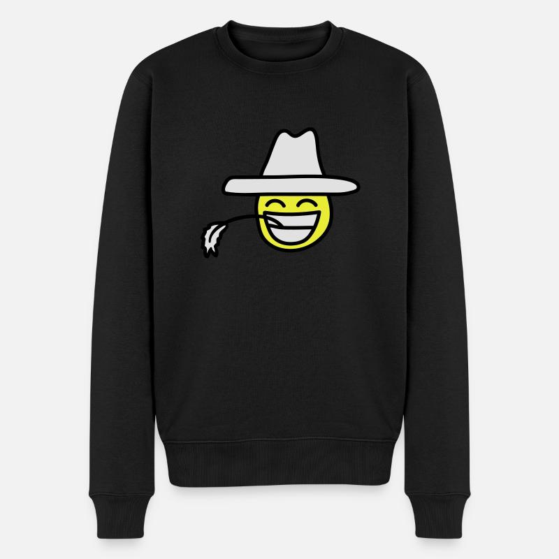 cowboy_smiley - Pull Premium bio Homme - noir