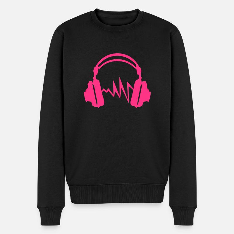 Equalizer Audio-Musik-Kopfhörer DJ zik20 - Männer Premium Bio Pullover - Schwarz