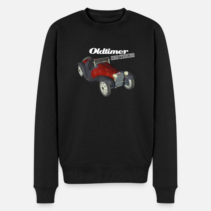 Oldtimer on Tour - Männer Premium Bio Pullover - Schwarz