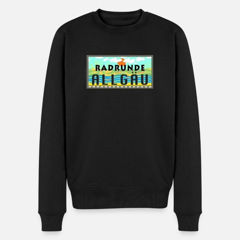 Radrunde Allgäu - Männer Premium Bio Pullover - Schwarz