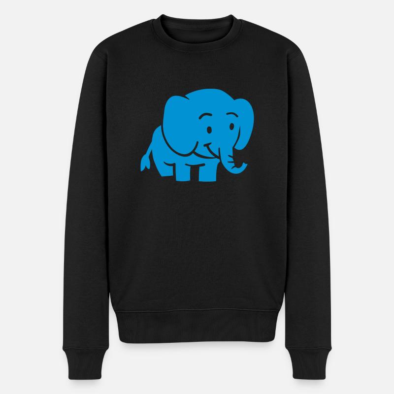 Elephant - Pull Premium bio Homme - noir
