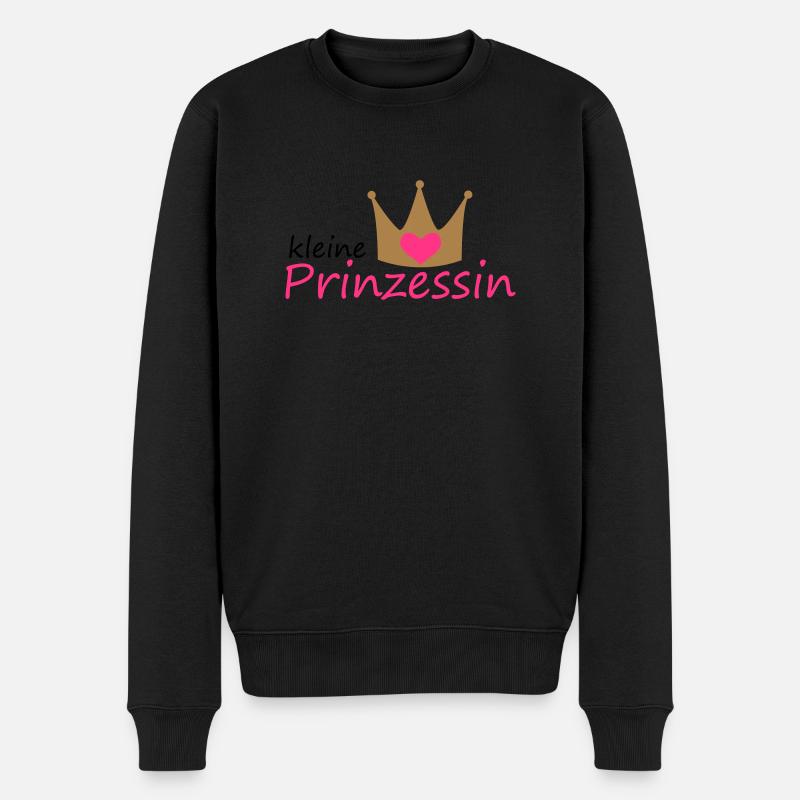 kleine Prinzessin Krönchen Krone - Männer Premium Bio Pullover - Schwarz