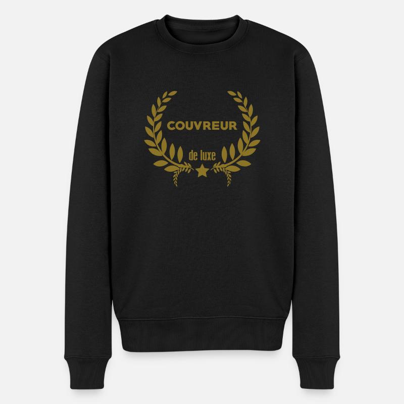 Couvreur / Toit / Chantier / Construction / Metier - Pull Premium bio Homme - noir