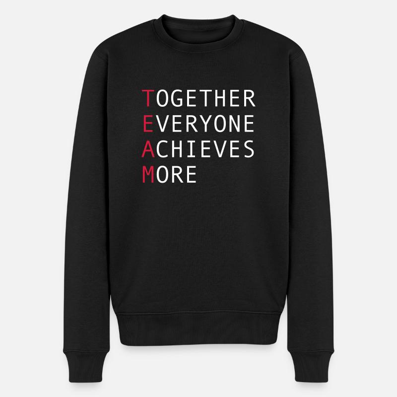 Team - Männer Premium Bio Pullover - Schwarz