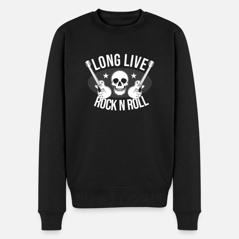 Blue-Rock n Roll - Pull Premium bio Homme - noir