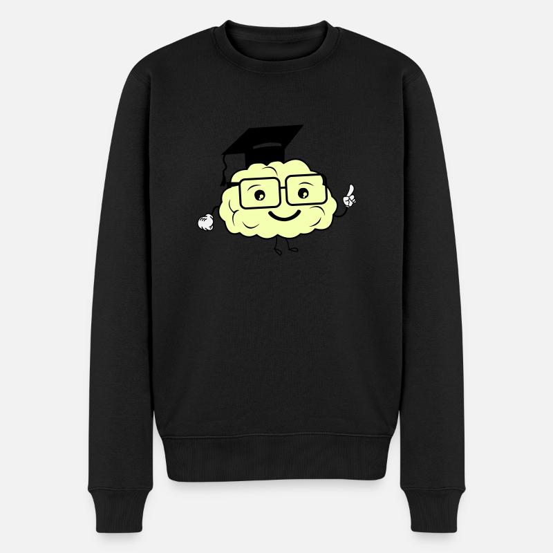 cerveau intelligent 02 - Pull Premium bio Homme - noir