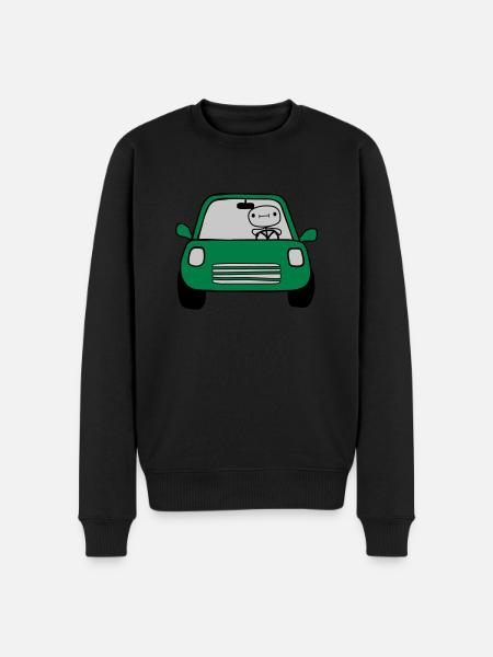 Driver Comic Car - Men's Premium Organic Jumper - black
