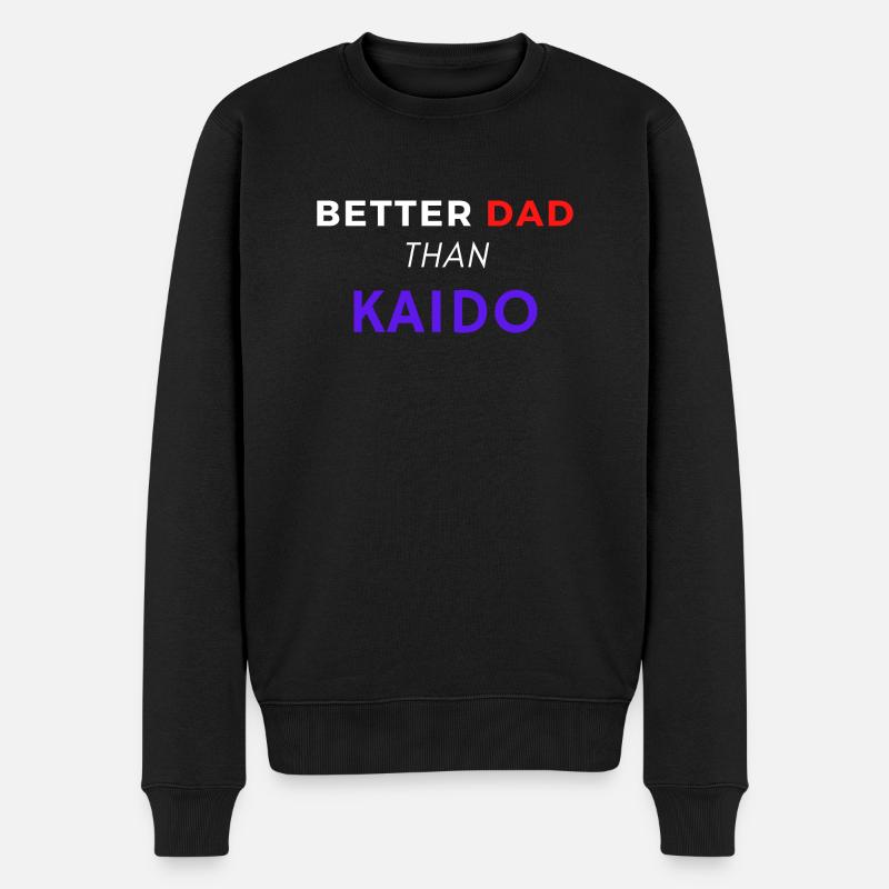 BESSERER VATER ALS KAIDO - Männer Premium Bio Pullover - Schwarz