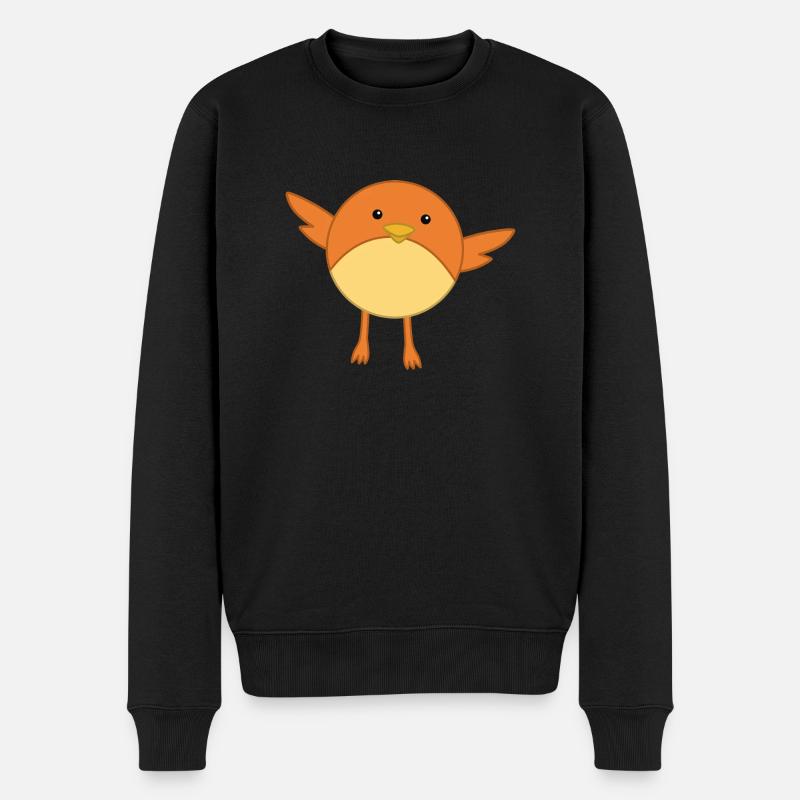 Oiseau Orange Cute - Pull Premium bio Homme - noir