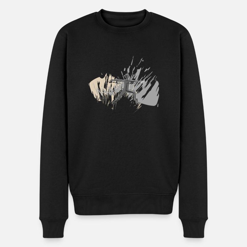 Dein Yoga-Style - Männer Premium Bio Pullover - Schwarz