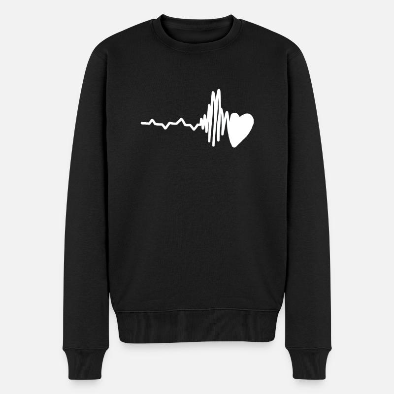 Cœur 2 - Pull Premium bio Homme - noir