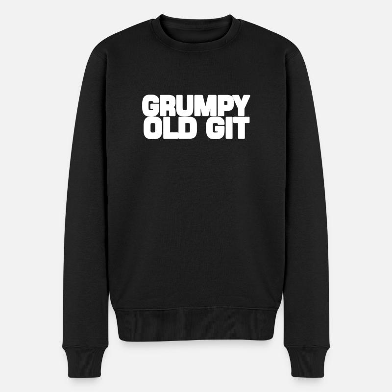 Mürrischer alter Git - Männer Premium Bio Pullover - Schwarz