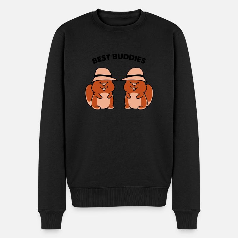 Hamster Best Buddies - Pull Premium bio Homme - noir