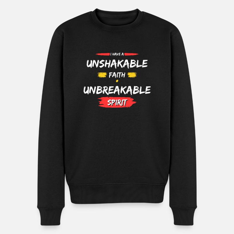 Glaube T-Shirt - Männer Premium Bio Pullover - Schwarz