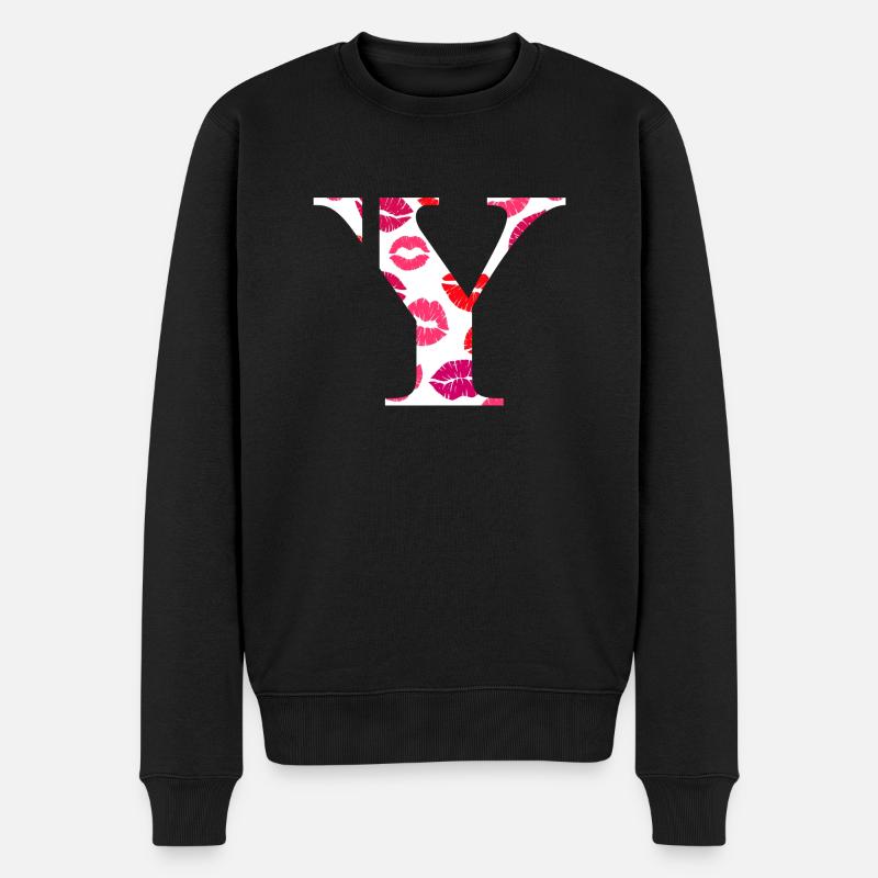 Lettre y bisous - Pull Premium bio Homme - noir