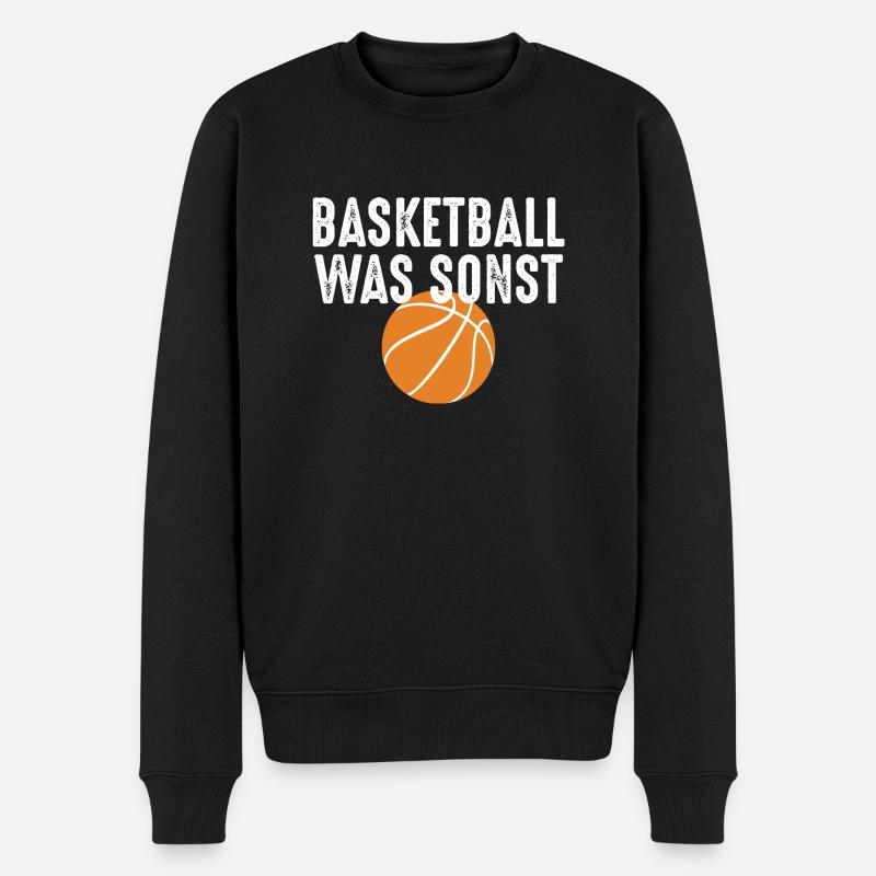 Basketball - Männer Premium Bio Pullover - Schwarz