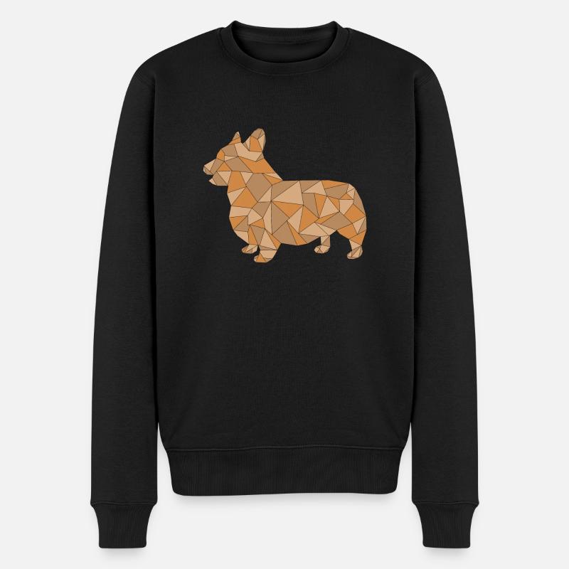 CORGI geometrisch - Männer Premium Bio Pullover - Schwarz