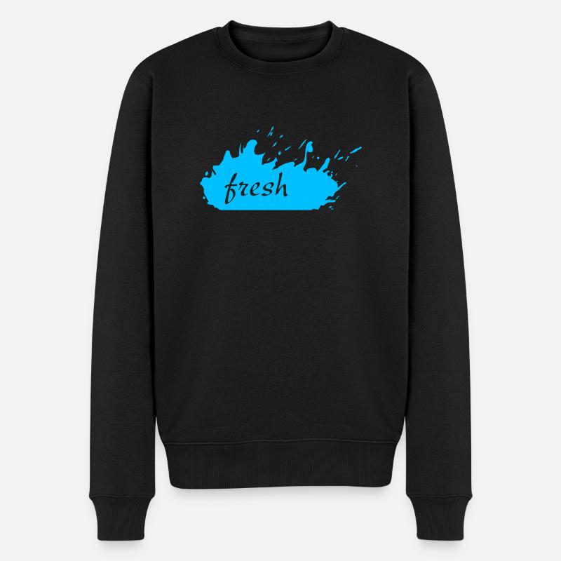 fresh splash > Vectorgraphic - Männer Premium Bio Pullover - Schwarz