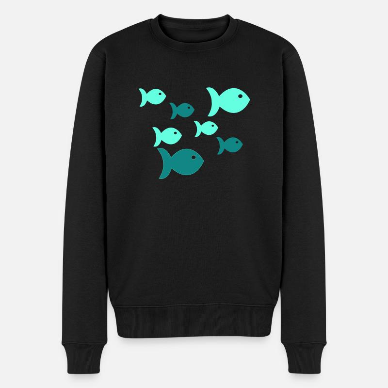 Poissons - Pull Premium bio Homme - noir