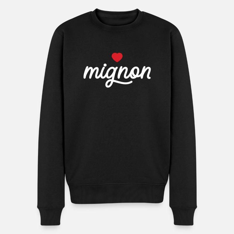 Das Niedliche - Männer Premium Bio Pullover - Schwarz