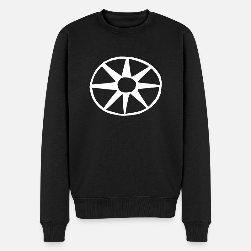 circle - Wheel - Vector graphic - Männer Premium Bio Pullover - Schwarz