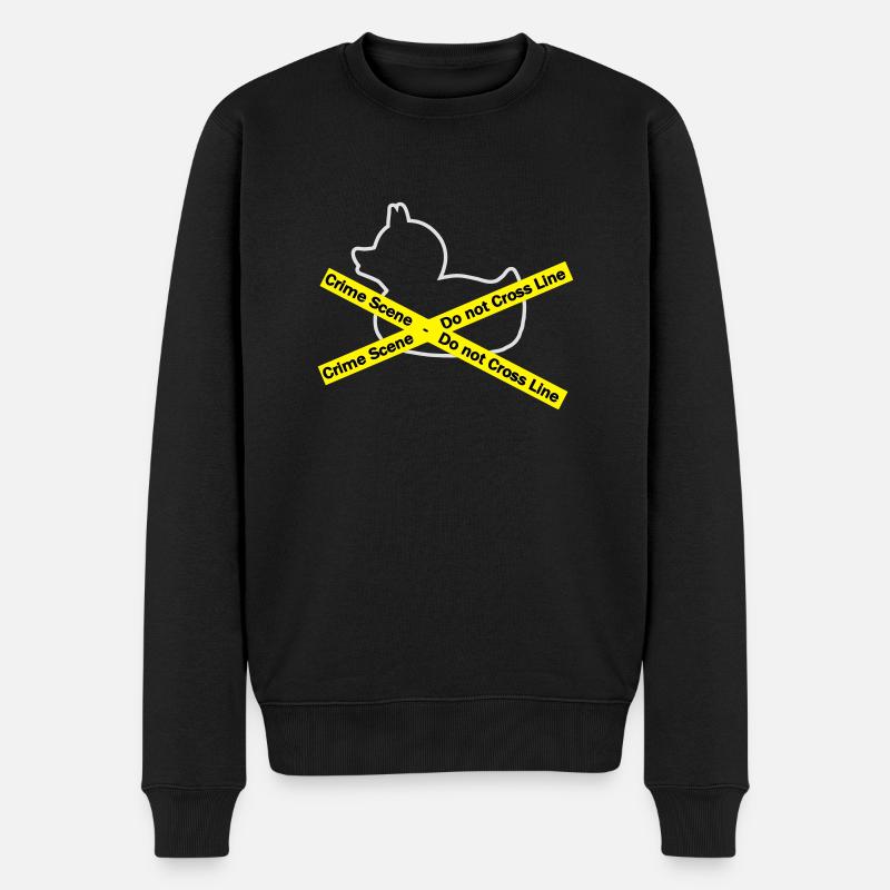 Quietscheentchen Tatort - Polizeiabsperrung - Männer Premium Bio Pullover - Schwarz