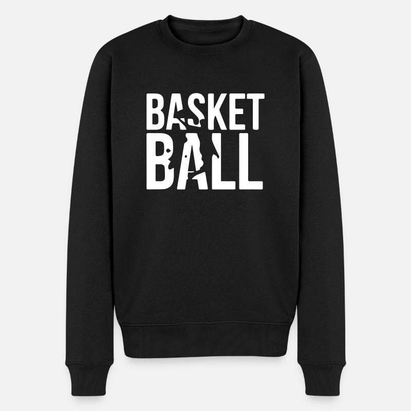 basket-ball 3 - Pull Premium bio Homme - noir
